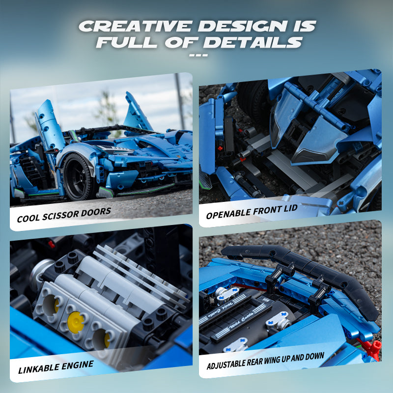 KUMEIGAO  Building Block Lamborghini Sports Car Model